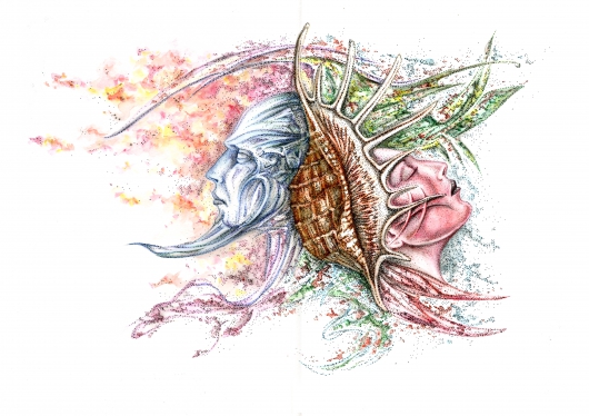  Waiting for Spring. watercolor, ink, 2020